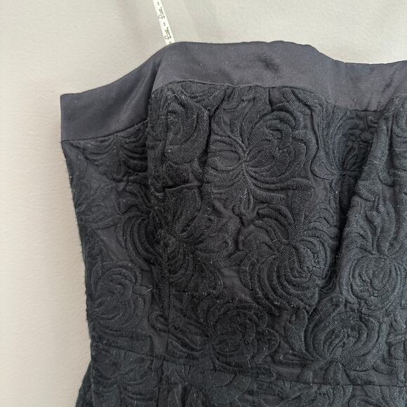 Lilly Pulitzer Little Black Dress LBD Evelyn Sheath Strapless Brocade 0 XS - Picture 5 of 11